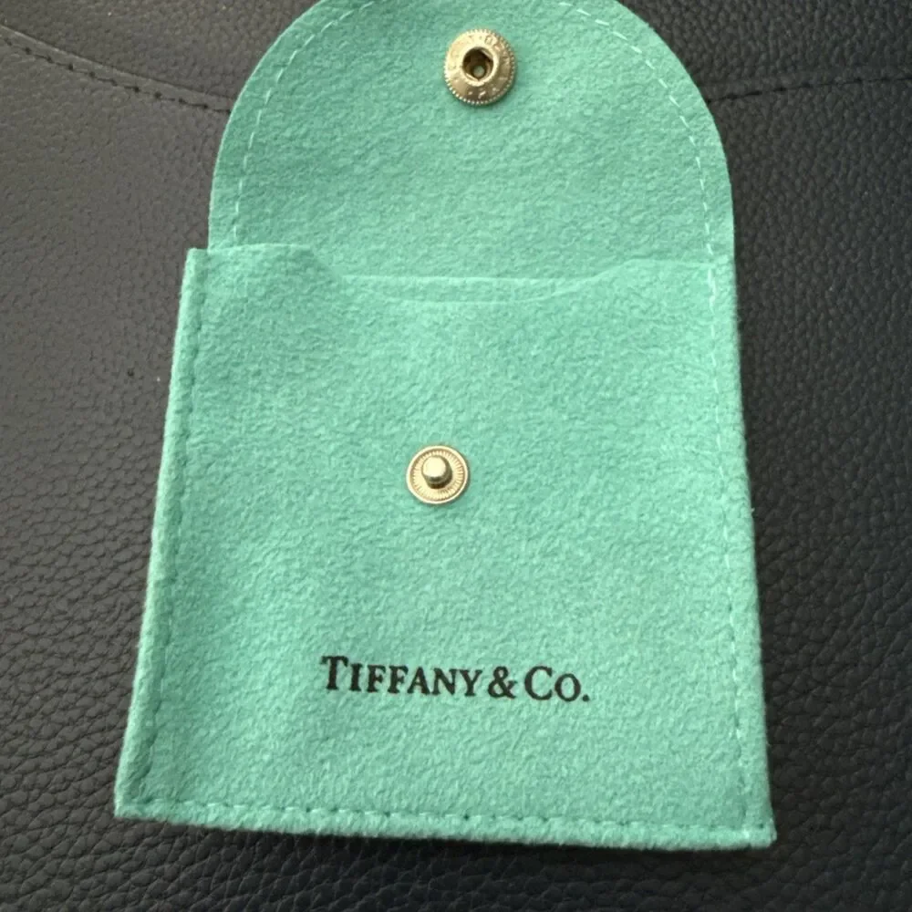 Tiffany & Co Blue Square Snap Suede Pouch Anti Tarnish
